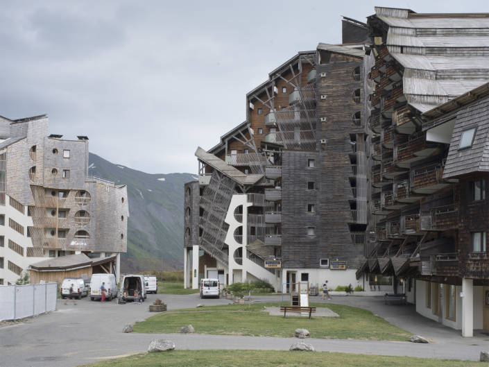 hautes construction dans la station d'Avoriaz