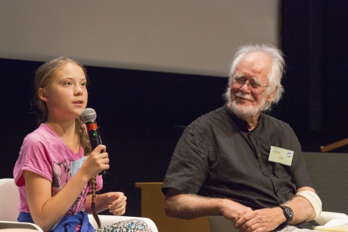 Greta Thunberg avec Jacques Dubochet